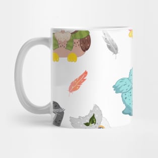 pattern owl cute- colorful bird- for Men or Women Kids Boys Girls love owl Mug